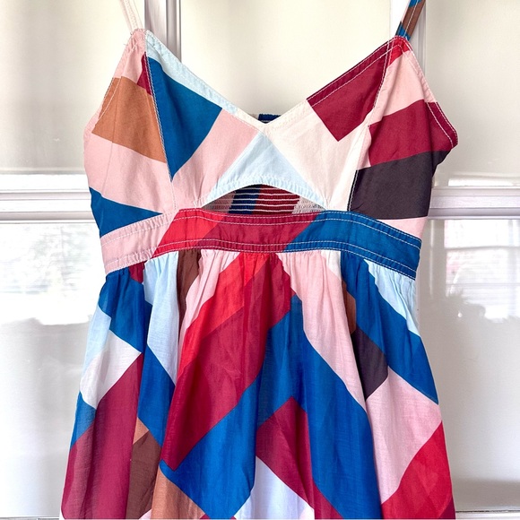Banana Republic Colorful Geometric Maxi Dress Size 2 - Picture 10 of 16